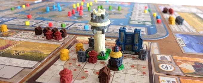 タペストリーは、４つの分野を進歩させる文明発展ボードゲーム