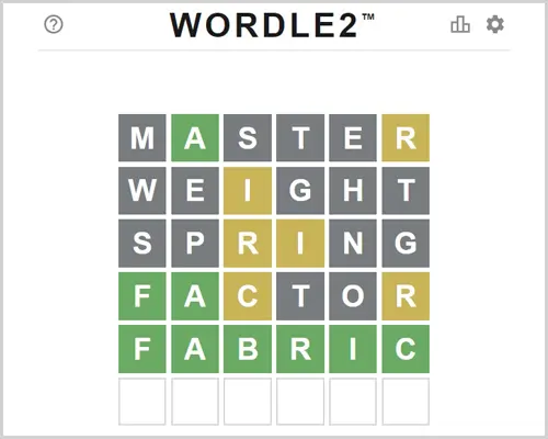 Wordle2｜Wordle（ワードル）の類似ゲーム