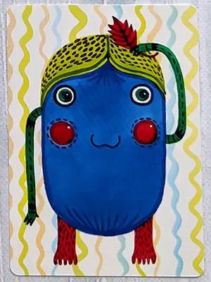 青色のキャラクター｜ナンジャモンジャシロのカード