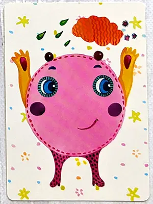 ピンクのボールのようなキャラクター｜ナンジャモンジャシロのカード